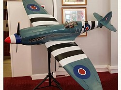 Spitfire aircraft model at RAF Benson Sergeants Mess. Battle of Britain dinner. 7.9.18