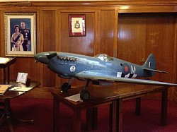Spitfire replica model at RAF Brize Norton Officers Mess, Battle of Britain Dinner. 12.9.13
