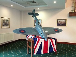 Spitfire replica at Allied Rapid Response Corps, ARRC, Gloucester Officers Mess, Battle of Britain Dinner. 14.9.13