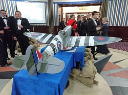 Spitfire replica centerpiece at Battle of Britain dinner, for the Trumpeter Squadron, The Maritime Club, Portsmouth - Oct 16