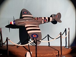 Spitfire aircraft replica for corporate event. London - Covent Garden. 6.9.18
