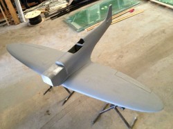 Basic airframe, awaiting Griffon cowling and tail modifications.
