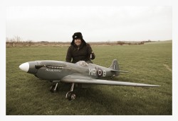 The New PR MK19. 1.1.2016  Just after maiden flight. Broken prop testament to a one wheeled landing. She made it!!!