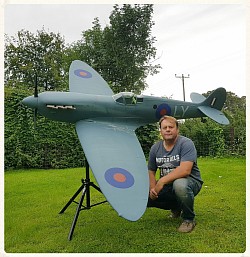 Aviation careers programme, promotional Spitfire model