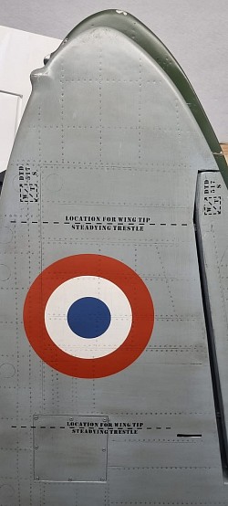 Model Spitfire Wing details